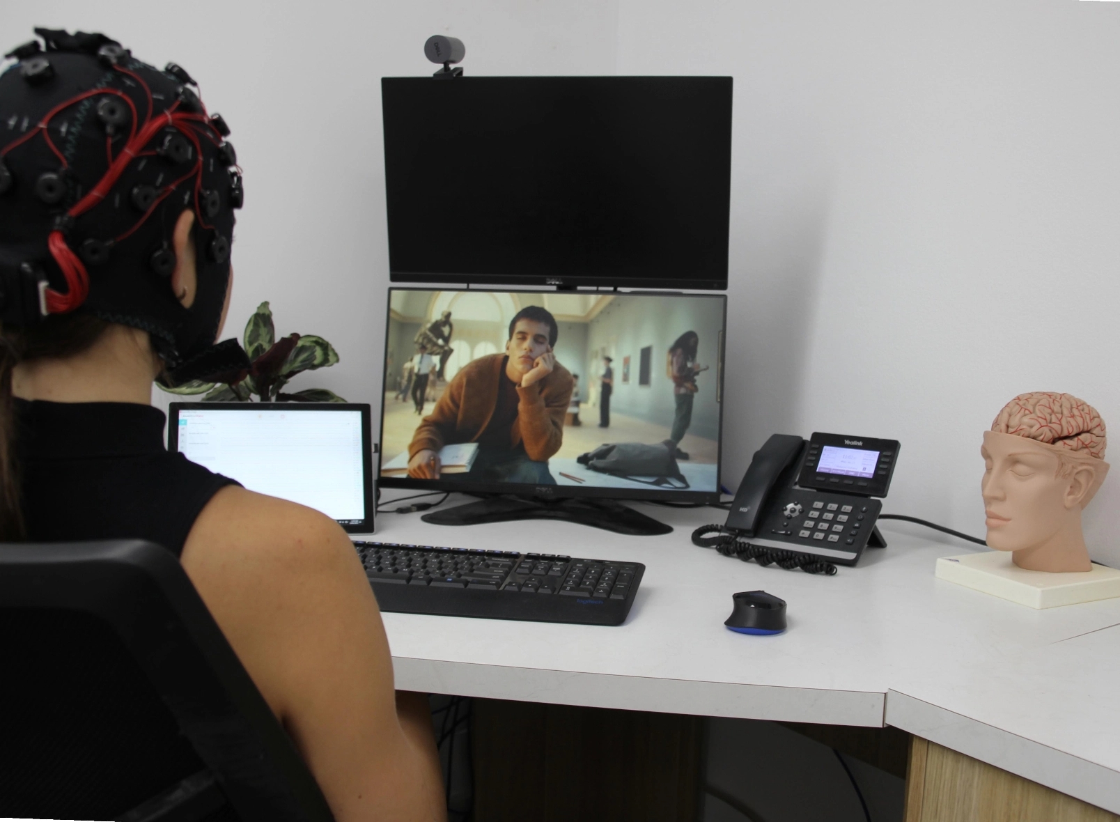 EEG measurement session with a participant
