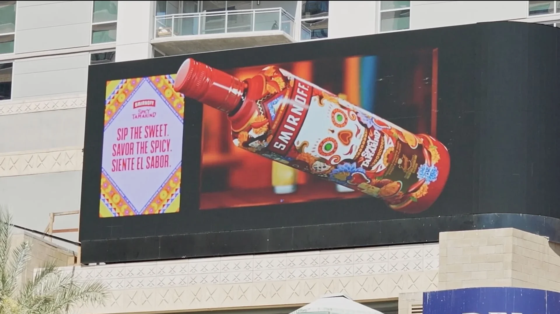 Smirnoff 3D anamorphic bottle billboard